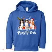 Merry Christmas Cavalier King Charles Spaniel Santa Light Gift Toddler Hoodie thumb 0