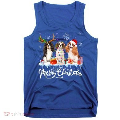 Merry Christmas Cavalier King Charles Spaniel Santa Light Gift Tank Top