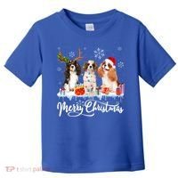 Merry Christmas Cavalier King Charles Spaniel Santa Light Gift Toddler T-Shirt thumb 0