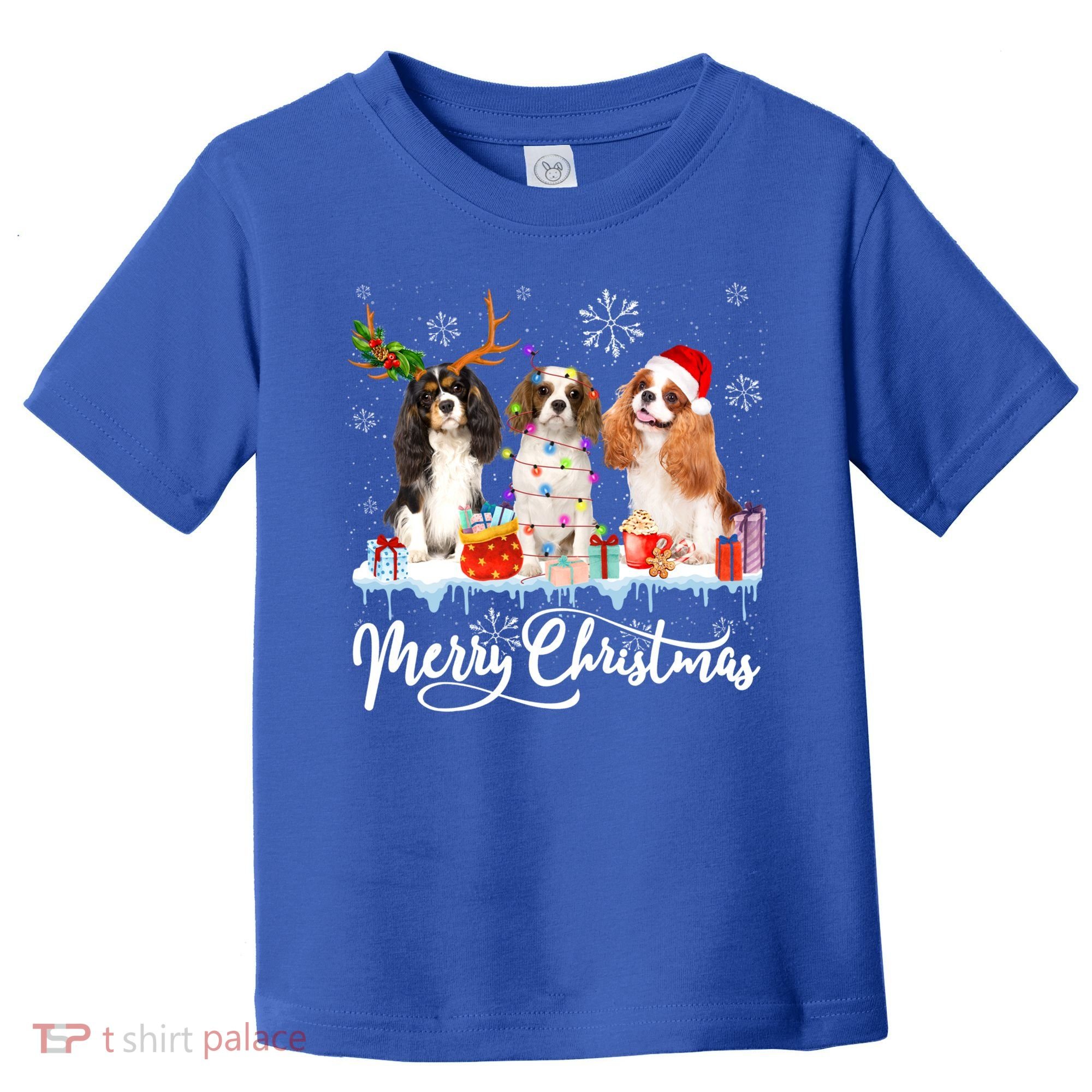 Merry Christmas Cavalier King Charles Spaniel Santa Light Gift Toddler T-Shirt