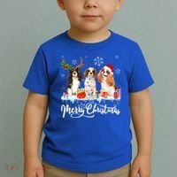Merry Christmas Cavalier King Charles Spaniel Santa Light Gift Toddler T-Shirt thumb 2