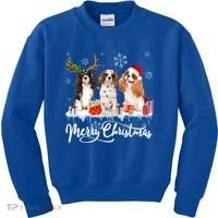 Merry Christmas Cavalier King Charles Spaniel Santa Light Gift Kids Sweatshirt thumb 0