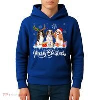 Merry Christmas Cavalier King Charles Spaniel Santa Light Gift Kids Hoodie thumb 4