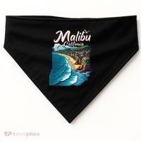 Malibu California Coastal Scenic Beach USA-Made Doggie Bandana thumb 0
