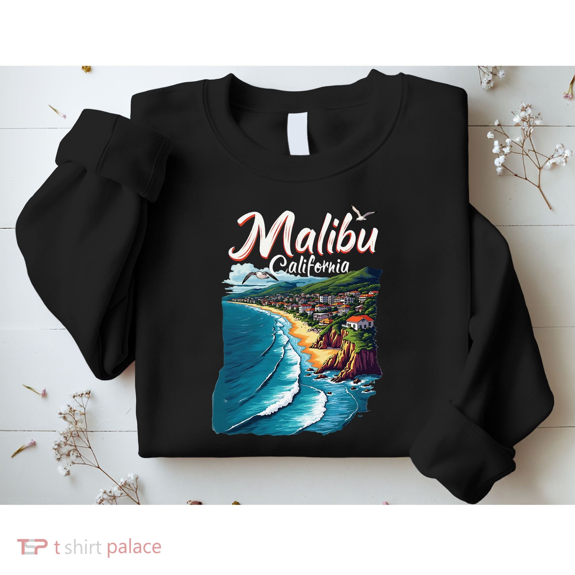 Malibu California Coastal Scenic Beach Sweatshirt