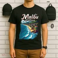 Malibu California Coastal Scenic Beach T-Shirt thumb 6