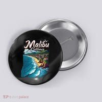 Malibu California Coastal Scenic Beach Button thumb 0