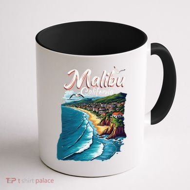 Malibu California Coastal Scenic Beach Coffee Mug back