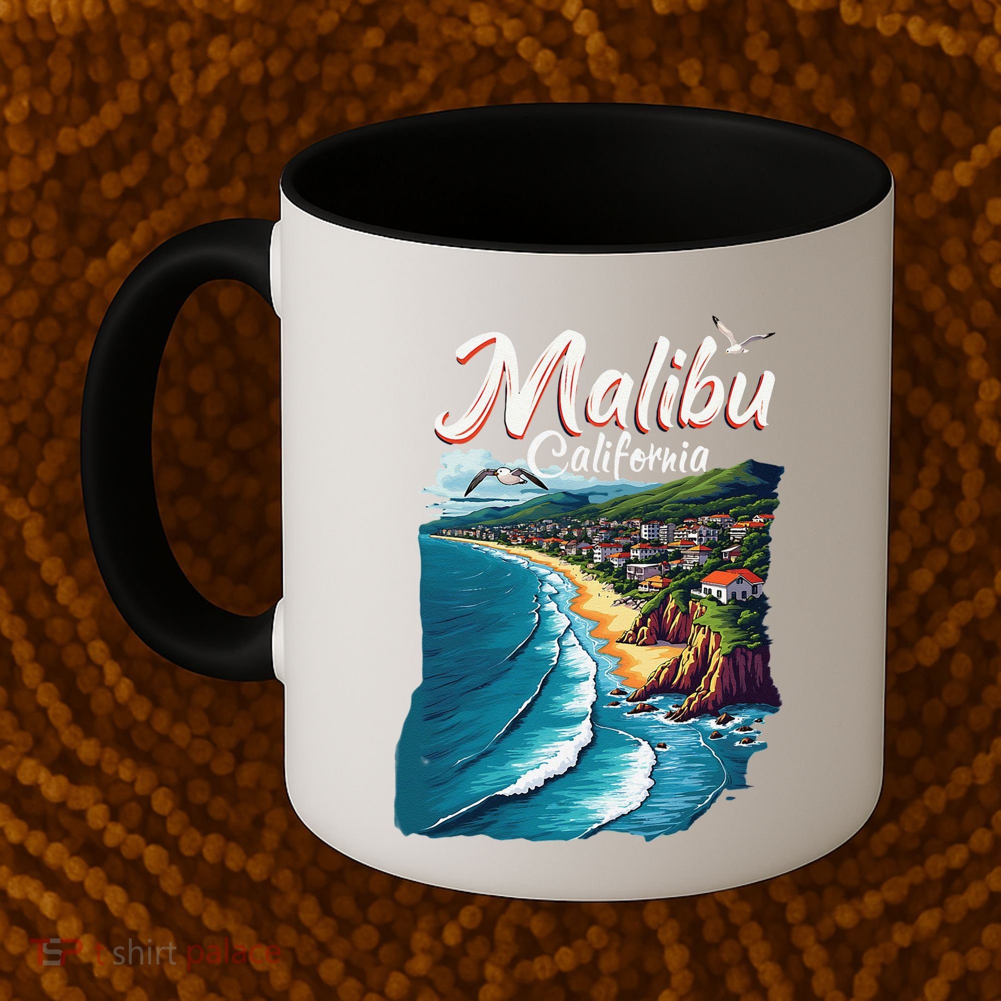 Malibu California Coastal Scenic Beach Coffee Mug