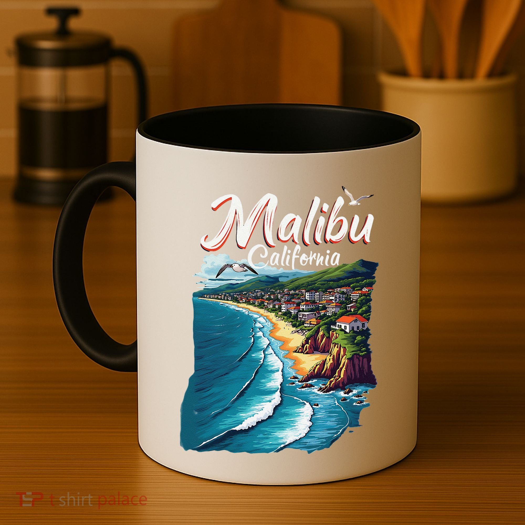 Malibu California Coastal Scenic Beach Coffee Mug