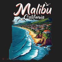Malibu California Coastal Scenic Beach Beanie thumb 2