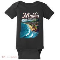 Malibu California Coastal Scenic Beach Baby Bodysuit thumb 0