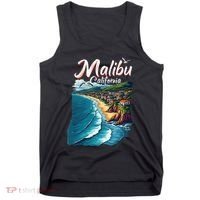 Malibu California Coastal Scenic Beach Tank Top thumb 0