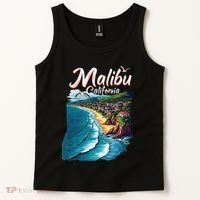 Malibu California Coastal Scenic Beach Tank Top thumb 2
