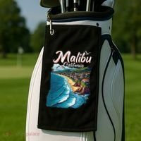Malibu California Coastal Scenic Beach Golf Towel thumb 2