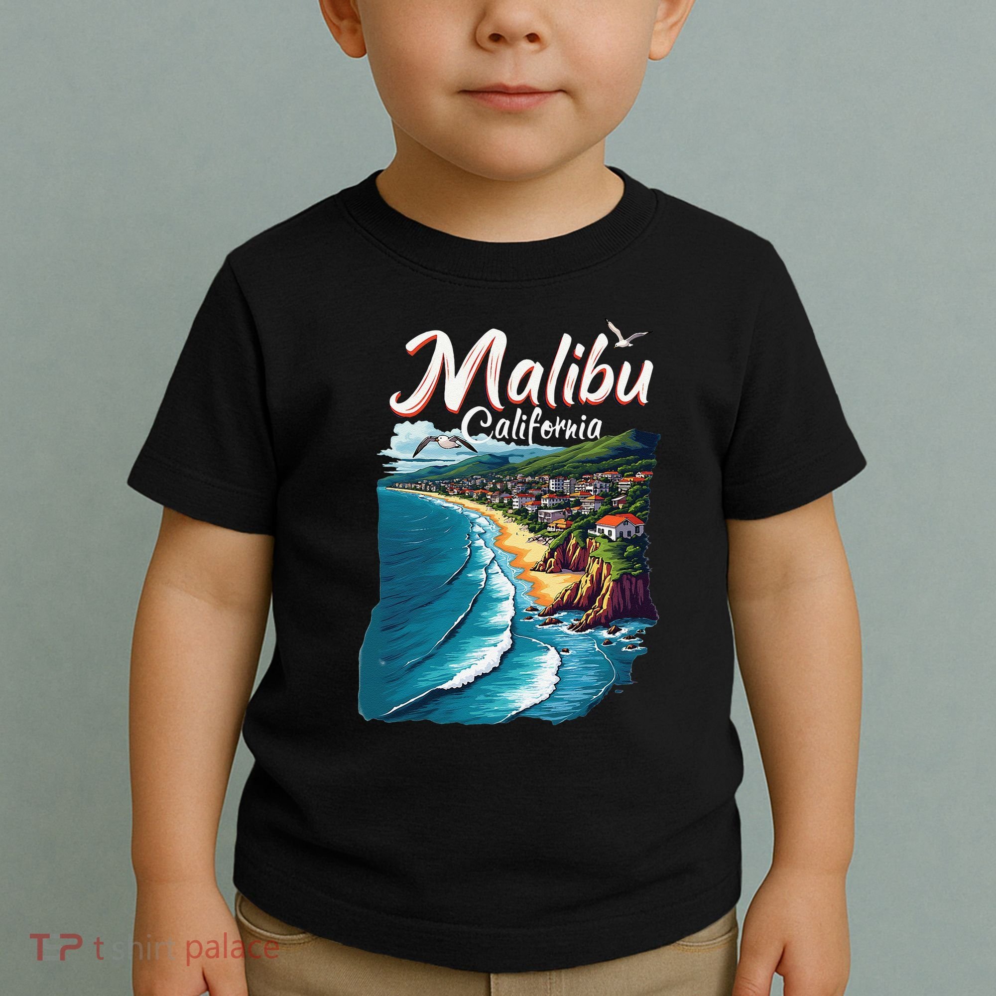 Malibu California Coastal Scenic Beach Toddler T-Shirt