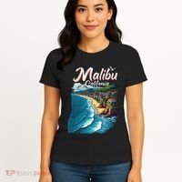 Malibu California Coastal Scenic Beach Women's T-Shirt thumb 4
