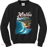 Malibu California Coastal Scenic Beach Kids Sweatshirt thumb 0