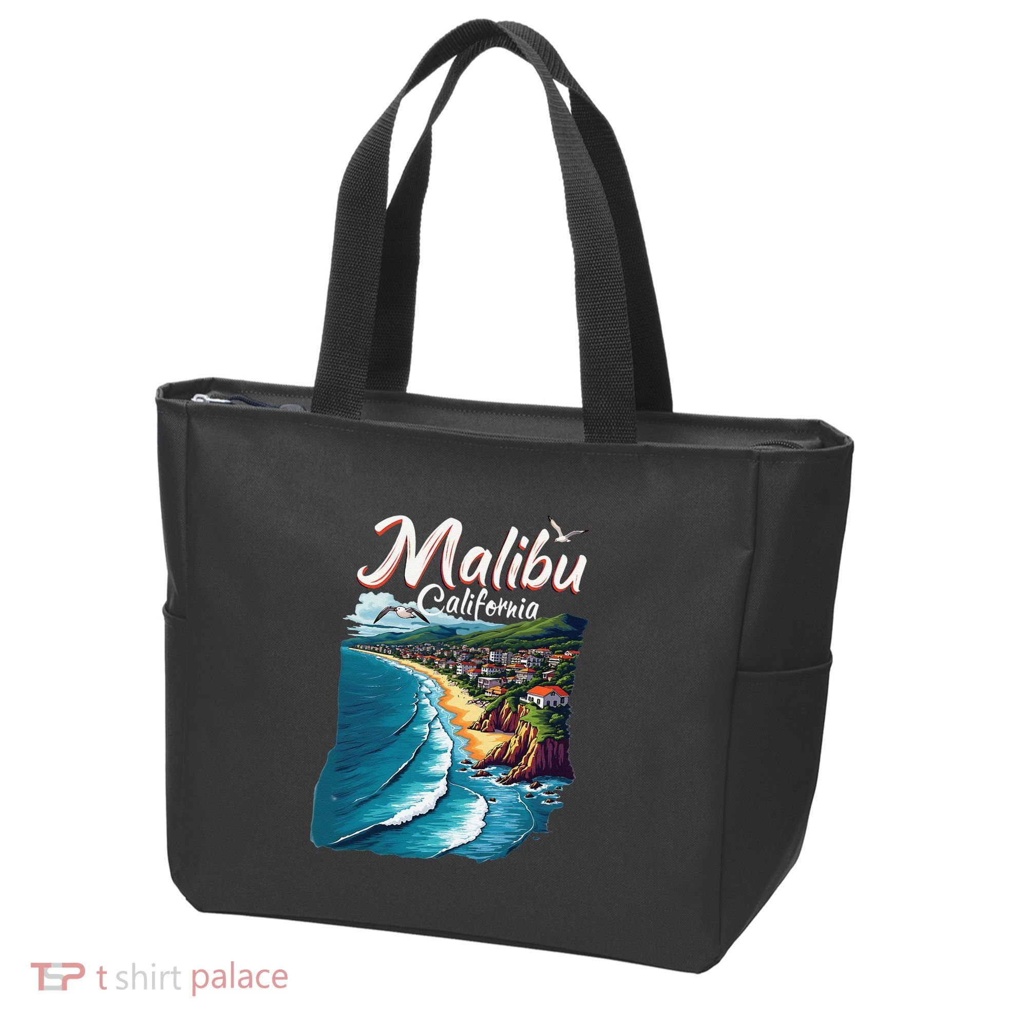 Malibu California Coastal Scenic Beach Tote Bag
