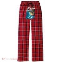 Malibu California Coastal Scenic Beach Women's Flannel Plaid Pajama Pants thumb 0