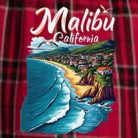 Malibu California Coastal Scenic Beach Women's Flannel Plaid Pajama Pants thumb 2