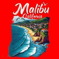 Malibu California Coastal Scenic Beach Santa Hat thumb 1