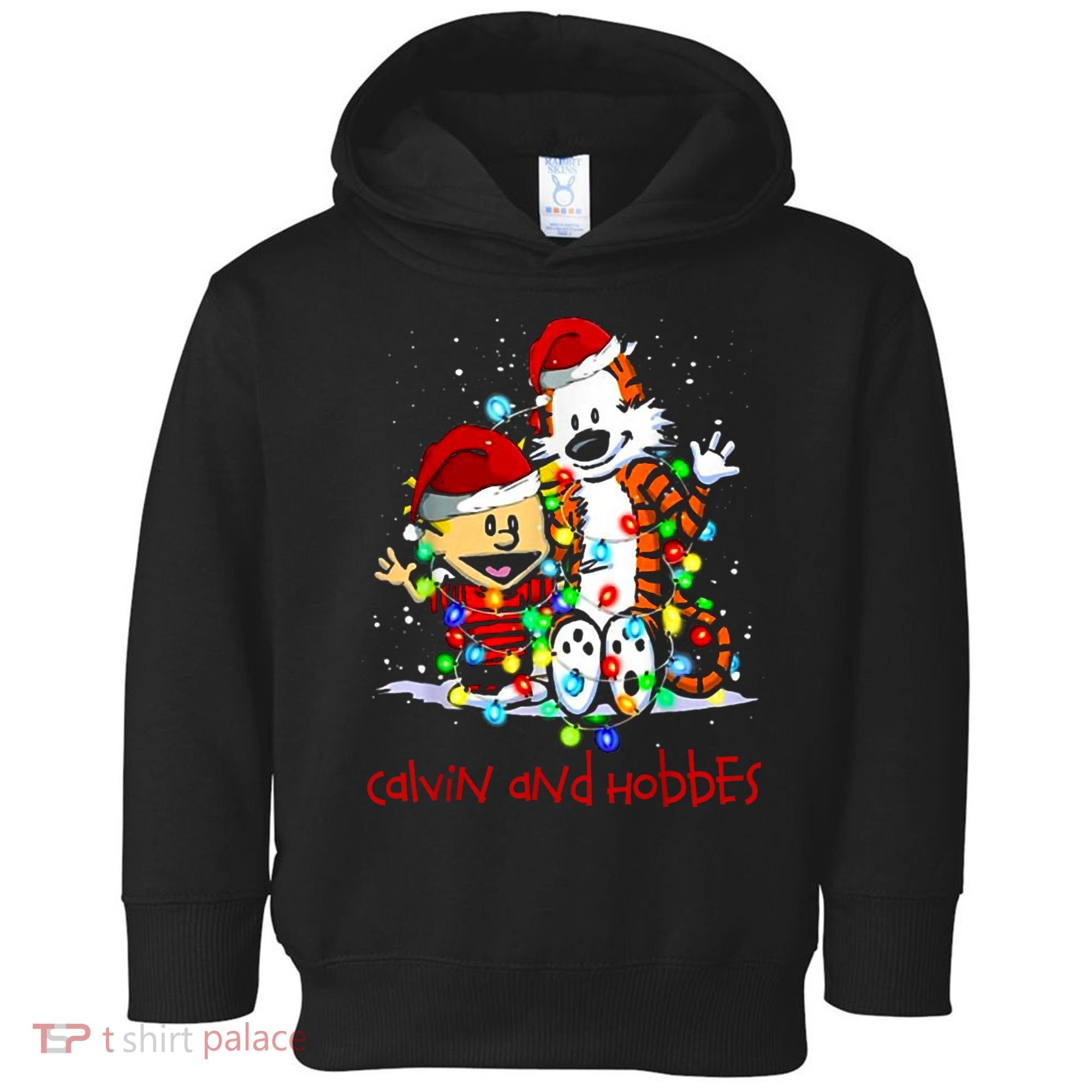 Merry Christmas Calvins And Arts Comics Hobbes Gift For Fans Toddler Hoodie