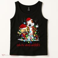 Merry Christmas Calvins And Arts Comics Hobbes Gift For Fans Tank Top thumb 2