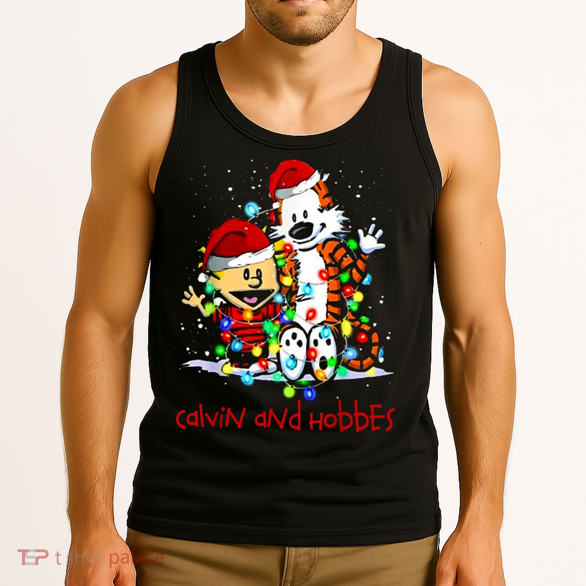 Merry Christmas Calvins And Arts Comics Hobbes Gift For Fans Tank Top