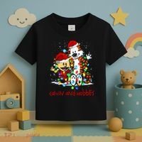 Merry Christmas Calvins And Arts Comics Hobbes Gift For Fans Toddler T-Shirt thumb 3