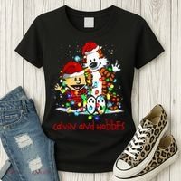 Merry Christmas Calvins And Arts Comics Hobbes Gift For Fans Women's T-Shirt thumb 3