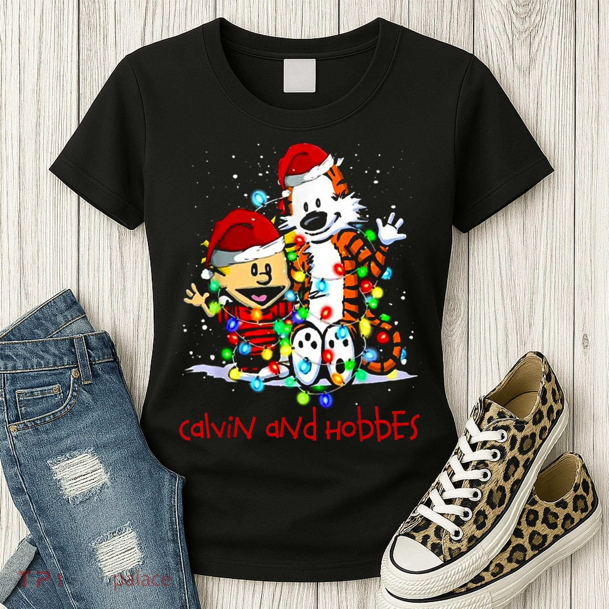 Merry Christmas Calvins And Arts Comics Hobbes Gift For Fans Women's T-Shirt