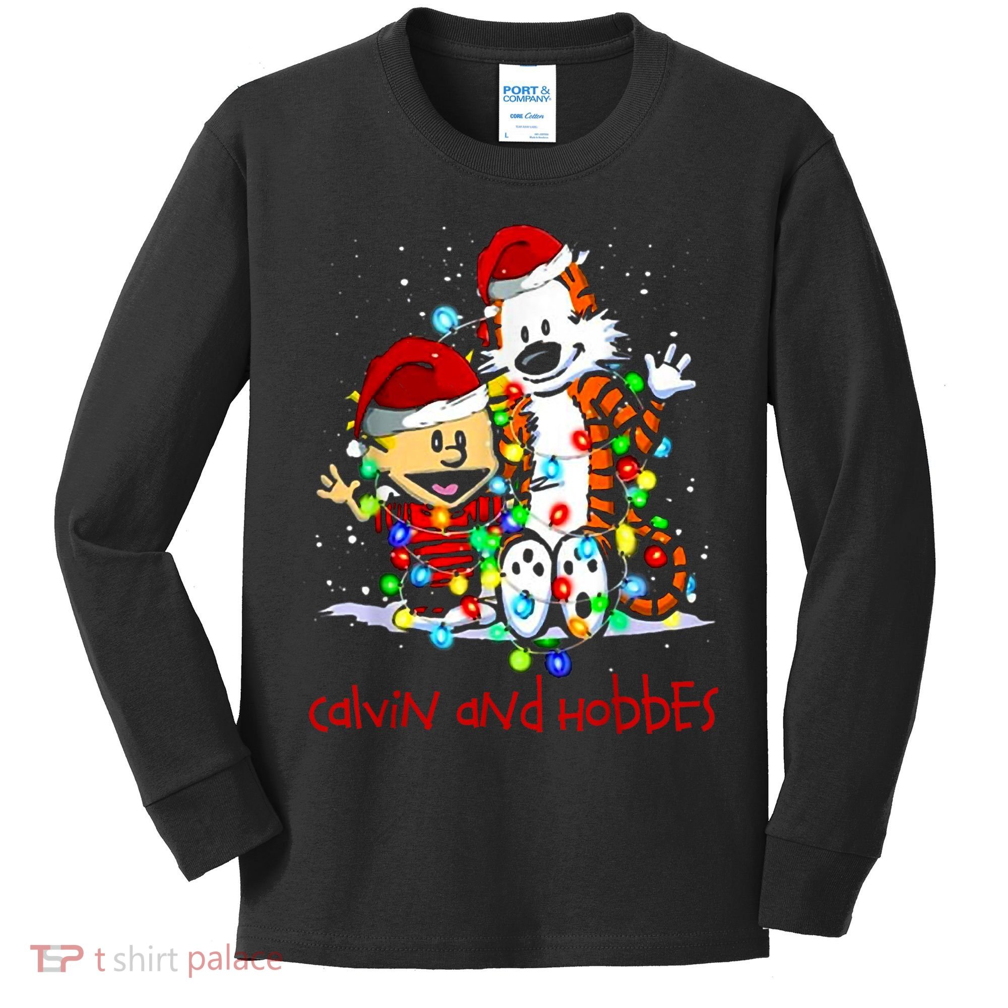 Merry Christmas Calvins And Arts Comics Hobbes Gift For Fans Kids Long Sleeve Shirt