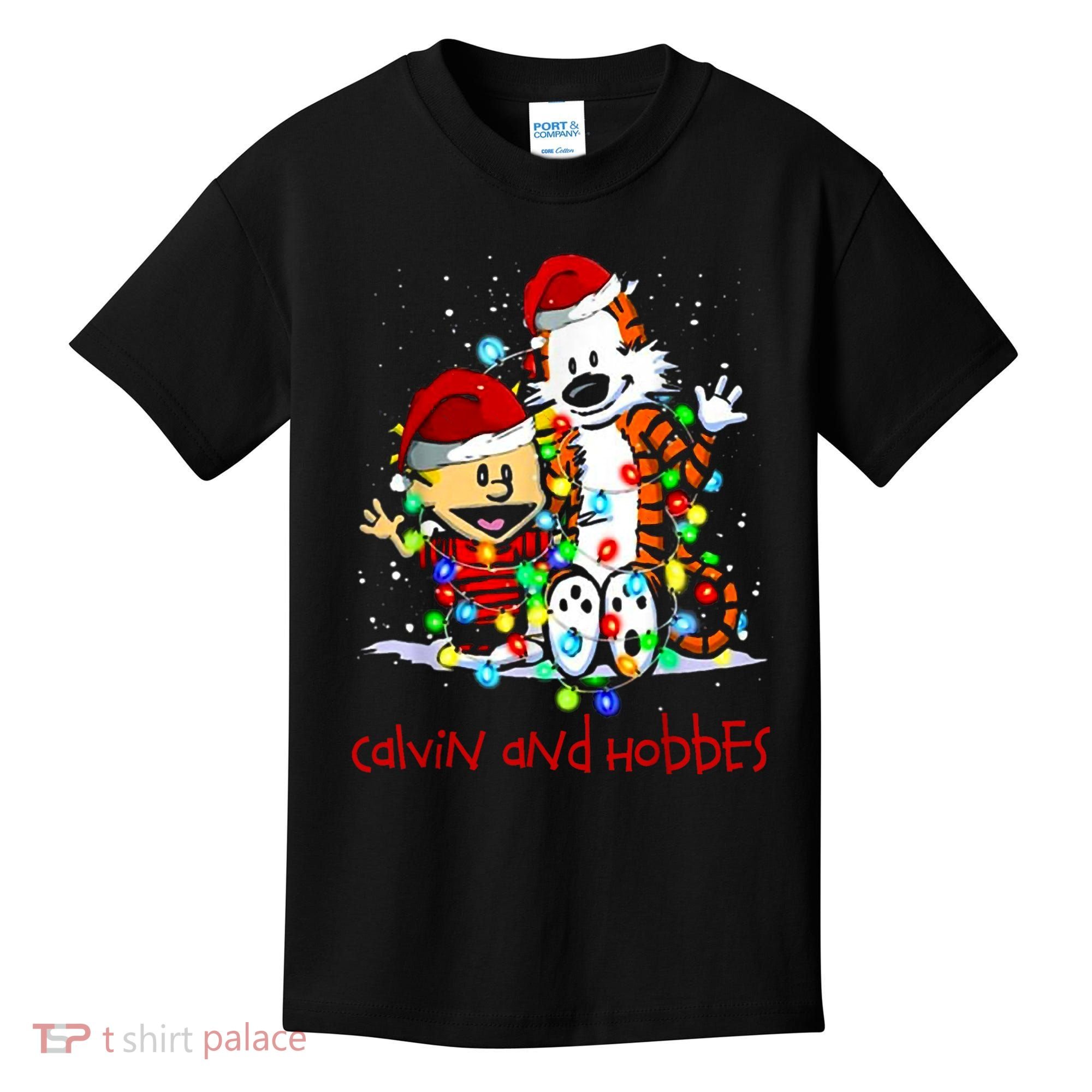 Merry Christmas Calvins And Arts Comics Hobbes Gift For Fans Kids T-Shirt