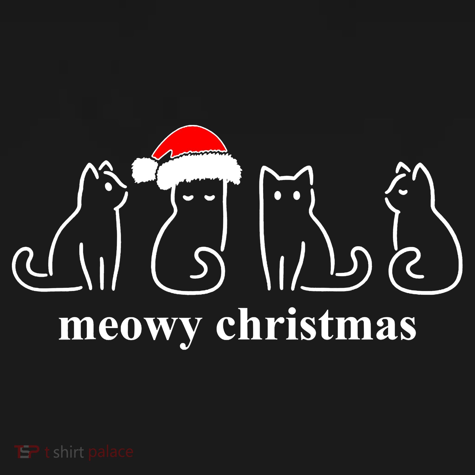 Meowy Catmas Cat Christmas Cute Kitten Cats Santa Hat Xmas Backpack