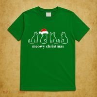 Meowy Catmas Cat Christmas Cute Kitten Cats Santa Hat Xmas T-Shirt thumb 5