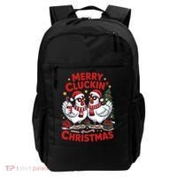 Merry Cluckin Christmas Chicken Funny Backpack thumb 0