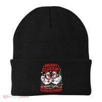 Merry Cluckin Christmas Chicken Funny Beanie thumb 0