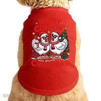 Merry Cluckin Christmas Chicken Funny Doggie Tank thumb 0