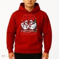 Merry Cluckin Christmas Chicken Funny Hoodie thumb 2