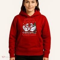 Merry Cluckin Christmas Chicken Funny Hoodie thumb 5