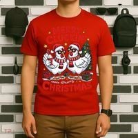 Merry Cluckin Christmas Chicken Funny T-Shirt thumb 6