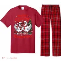 Merry Cluckin Christmas Chicken Funny Pajama Set thumb 0