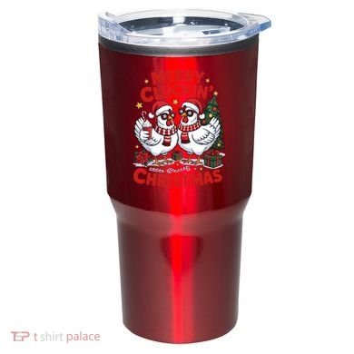 Merry Cluckin Christmas Chicken Funny Tumbler