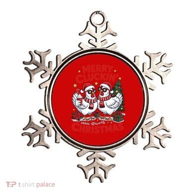 Merry Cluckin Christmas Chicken Funny Ornament