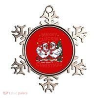 Merry Cluckin Christmas Chicken Funny Ornament thumb 0