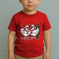 Merry Cluckin Christmas Chicken Funny Toddler T-Shirt thumb 2