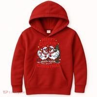 Merry Cluckin Christmas Chicken Funny Kids Hoodie thumb 0