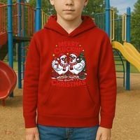 Merry Cluckin Christmas Chicken Funny Kids Hoodie thumb 2