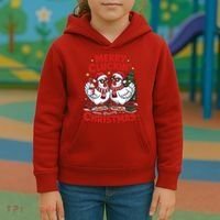 Merry Cluckin Christmas Chicken Funny Kids Hoodie thumb 3